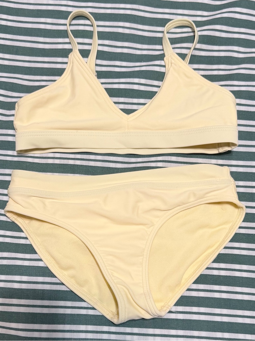abercrombie kids butter yellow two-piece bikini
